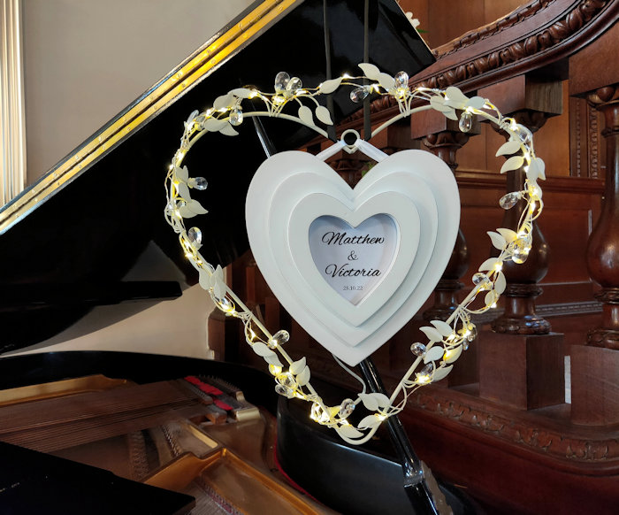 Piano heart decoration