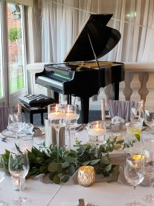 Grand Piano in Wedding Marquee